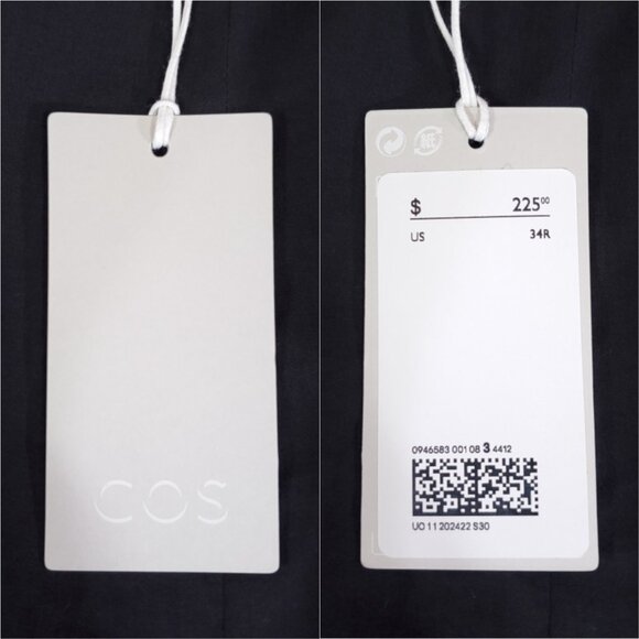 NWT COS Mens Size 34R Wool Mix Felt Boilersuit Jumpsuit Lined Gray Rare $225 - Picture 9 of 16